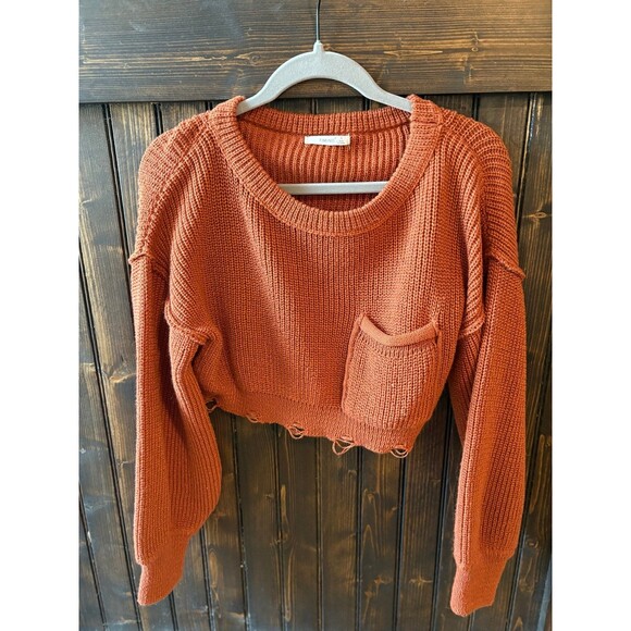 Cropped Sweater Pumpkin Spice SZ small - Picture 1 of 2